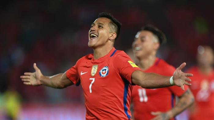 Alexis Sanchez struck twice against Uruguay