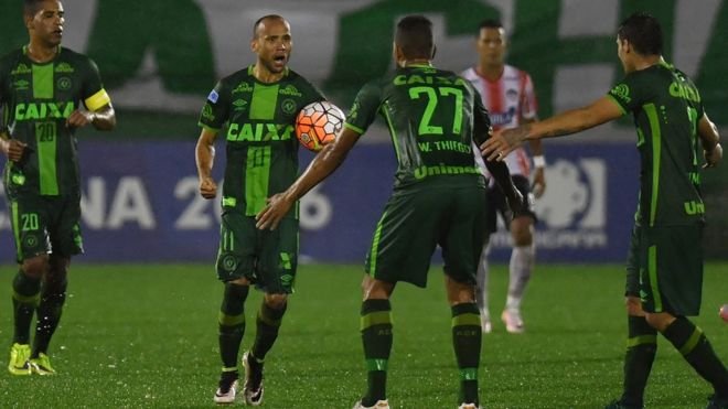 Chapecoense were due to play in the final of the South American club cup  Photo: AFP