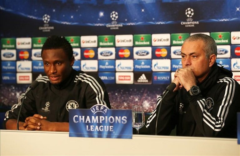 Jon Mikel Obi and Jose Mourinho during their time together at Chelsea