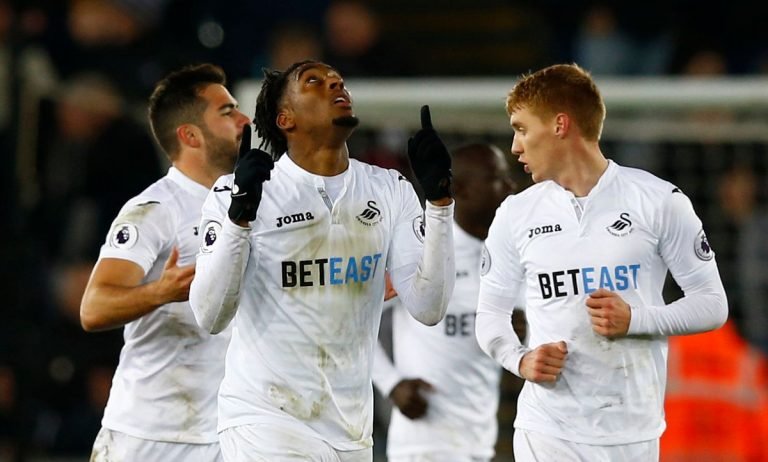 Leroy Fer bagged two goals for Swansea against Crystal Palace