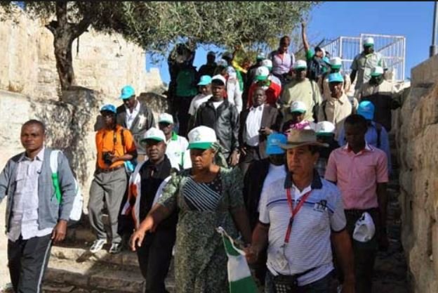 Nigerians on pilgrimage in Jerusalem, Israel