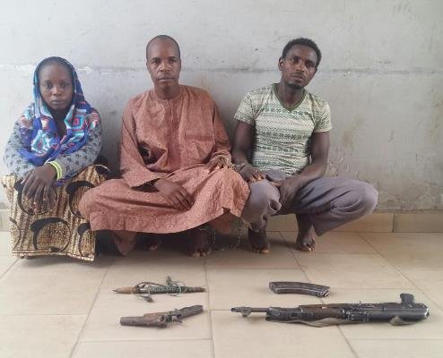 The arrested robbery and kidnap suspects. Photo from police.