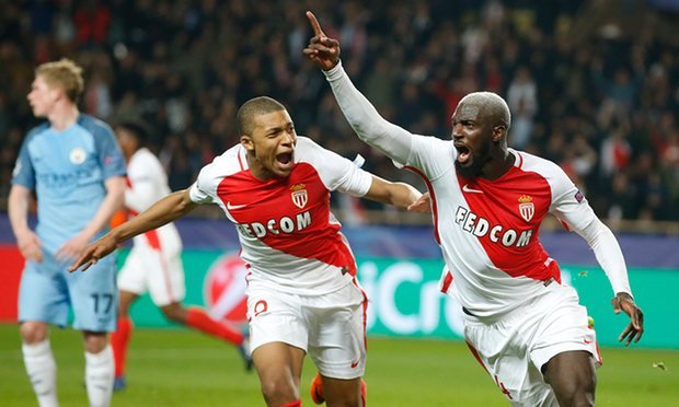 Tiemoue Bakayoko wheels away after scoring the winner
