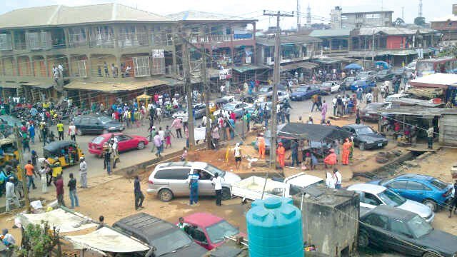A street in Ikorodu town, Lagos