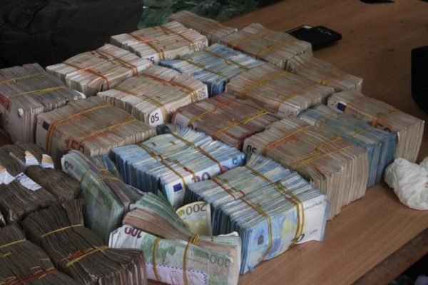 The cash haul: The Euros found in Balogun Market Lagos