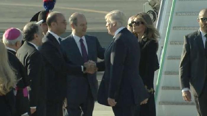 Trump arrives in Italy