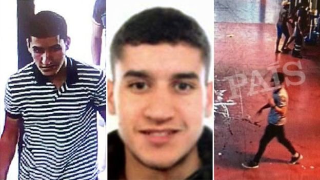 Younes Abouyaaqoub, 22, the main suspect in the Barcelona attack