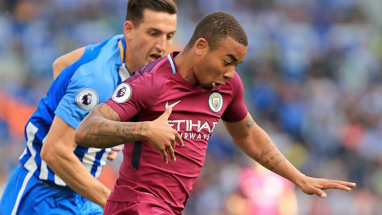 Gabriel Jesus had a goal disallowed in the first half