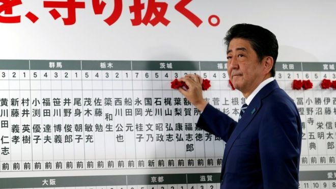 Shinzo Abe called the snap election in September