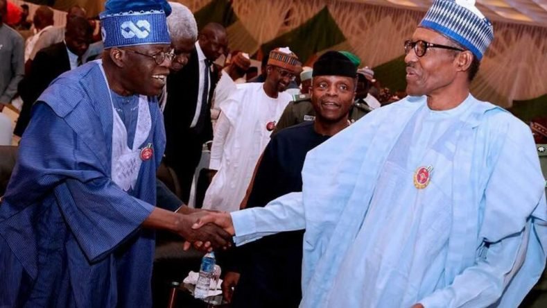 Bola Tinubu, President Muhammadu Buhari and Vice President Yemi Osinbajo…