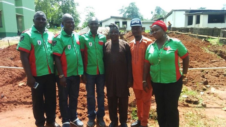 Members of the Project Committee L-R: Comrade Biodun Sobayo, Mr Sikiru Hassan, Otunba Wale Abdul (Chairman), Alhaji Disu Bolanle (Vice Principal Academics representing the Principal), Mr Yemi Adeniran, Hon Sumbo Sogunle-Muniru