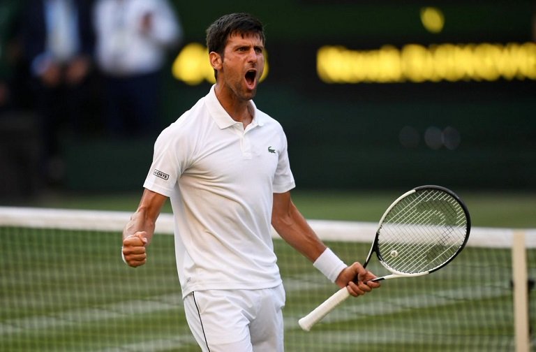 Novak Djokovic came from one set down to beat British number one Kyle Edmund