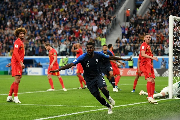 Samuel Umtiti scored the only goal of the game as France beat Belgium