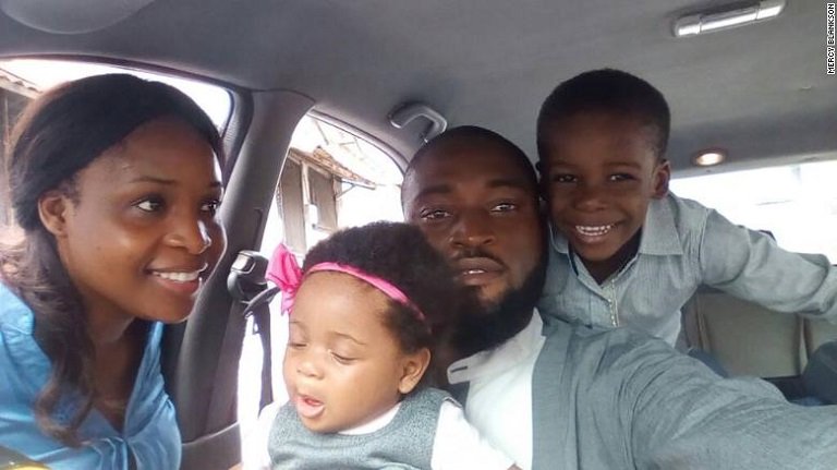Joe Blankson with his wife Mercy and their two lovely kids