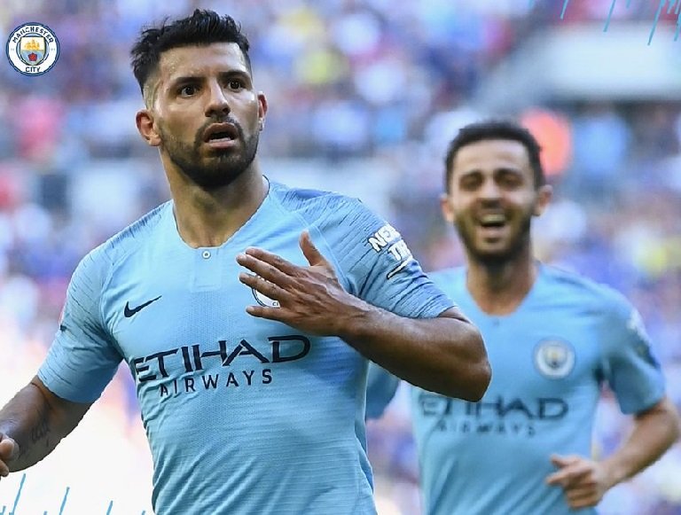 Sergio Aguero scored twice as Manchester City beat Chelsea 2-0 to win the Community Shield at Wembley