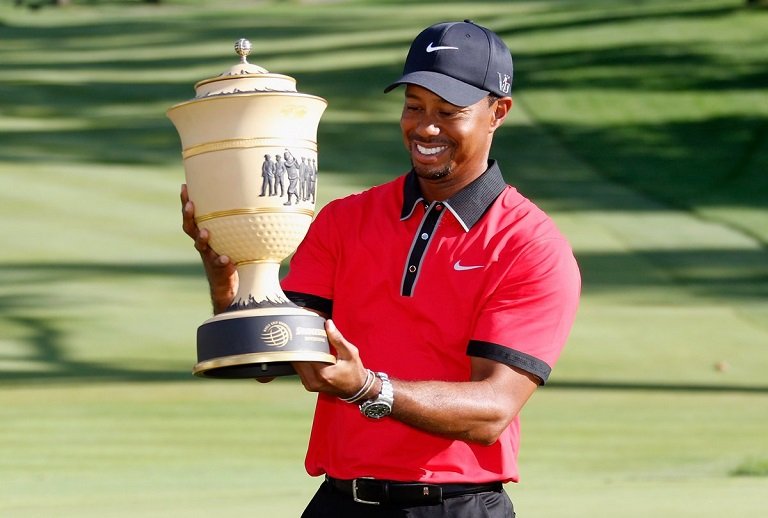 Tiger Woods won the Tour Championship his first trophy in five years