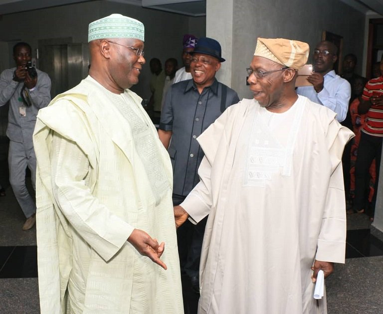 Chief Olusegun Obasanjo, Atiku Abubakar and Prince Uche Secondus