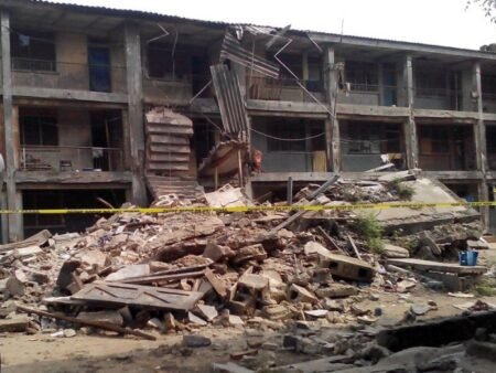 Two dead in police building collapse
