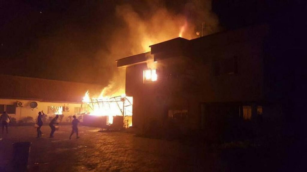 The second occurred early today in Ovom, a suburb of the state capital . The houses gutted at Aritalin, Ovom were all wooden structures and the occupants were mainly commercial sex workers.