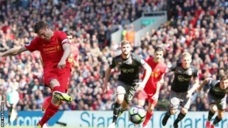 James Milner had scored with his previous 11 spot-kicks in the Premier League