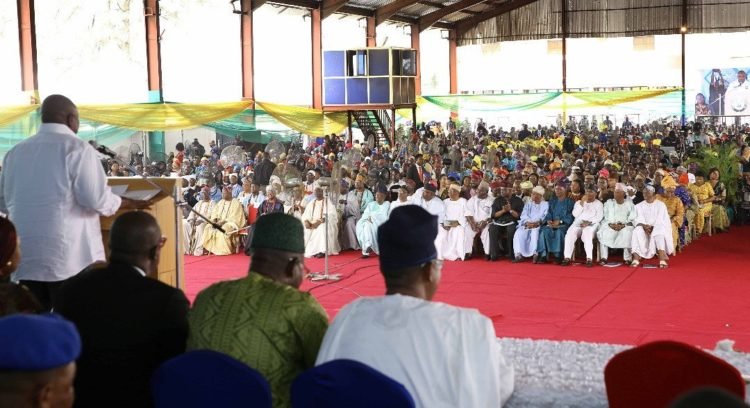 Ambode addresses the Ikeja Town Hall meeting
