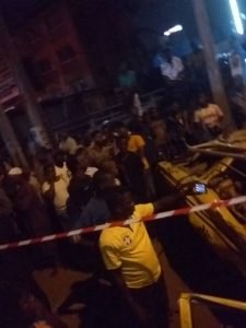 LASEMA, RRS and LASTMA officials were are the scene of the accident in Ojuelegba