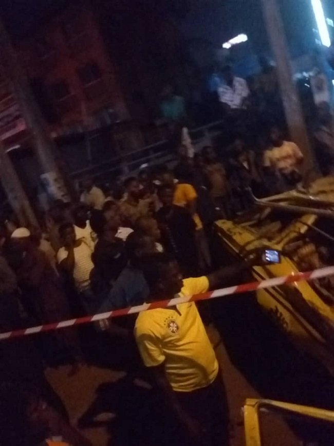 LASEMA, RRS and LASTMA officials were are the scene of the accident in Ojuelegba