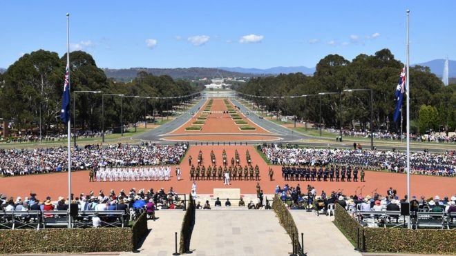 Crowds turned out for the centenary of the Armistice across the world and in Canberra, Australia