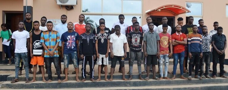 EFCC parades undergraduates paraded for their involvement in cyber crime