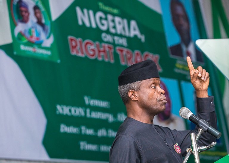 Vice President Yemi Osinbajo says Nigerians must be patient to enjoy progress