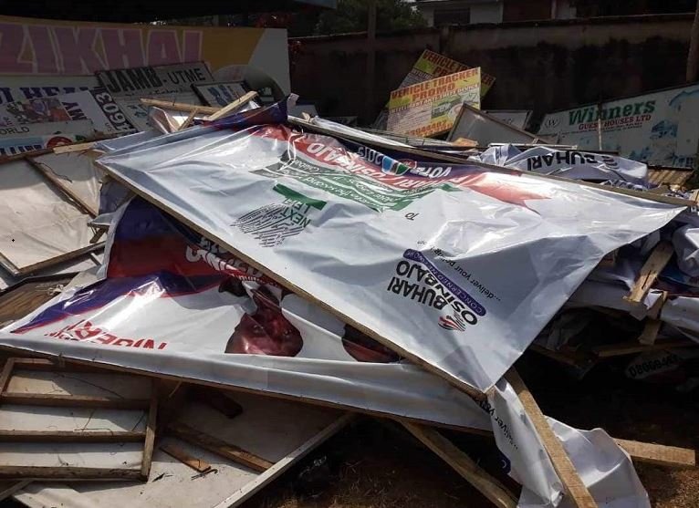 Buhari/Osinbajoi billboards destroyed in Ondo state