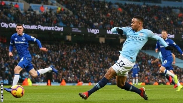 Gabriel Jesus had gone 487 minutes without a Premier League goal before Everton clash