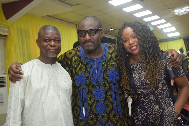 Toni Kan with Toyin Akinosho and writer, Ayobami Adebayo
