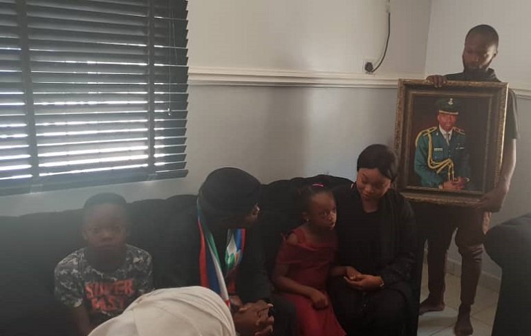 VP with the family of late Major Solomon Kabiru Umaru in Kurudu, FCT on Wednesday