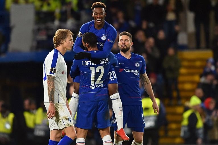 Callum Hudson-Odoi has scored four goals this season, three in the Europa League