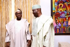 Former President Olusegun Obasanjo and former Vice-President Atiku Abubakar during separate public appearances as their political feud resurfaces over impeachment allegations.