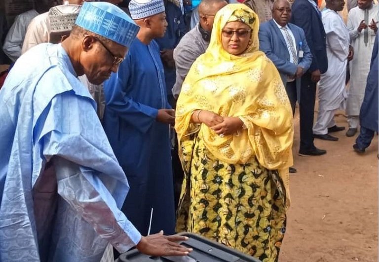 President Muhammadu Buhari cast his votes in Daura, Katsina State