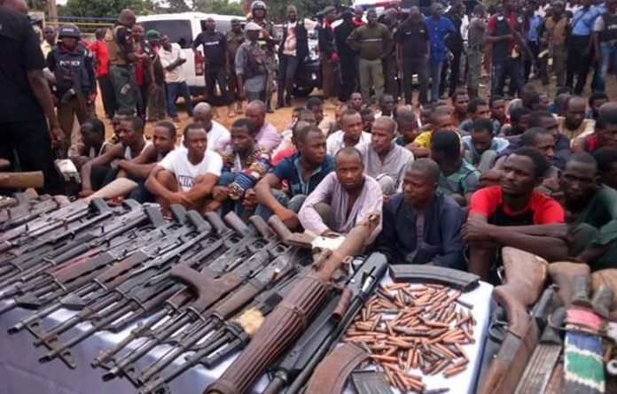 Police parade 93 suspected kidnappers, armed robbers, recover 35 AK47 rifles
