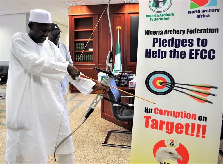 Ibrahim Magu at the Nigeria Archery Foundation