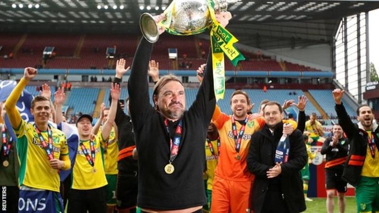 Norwich confirmed promotion to the Premier League by beating Blackburn on 27 April
