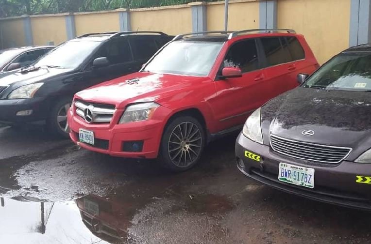 Some of the vehicles recovered from the internet fraudsters