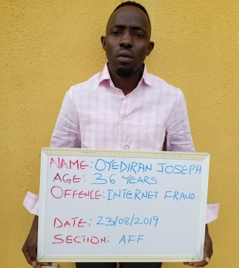 EFCC arrests FBI’s most wanted Joseph Oyediran Joseph Oyediran was one of the most wanted by the FBi for internet fraud in the US