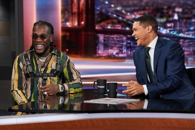 Afro-fusion star, Burna Boy performs on Trevor Noah’s show