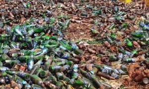 Broken beer bottles destroyed by Hisbah officers in Kano amid Nigeria VAT sharing debate