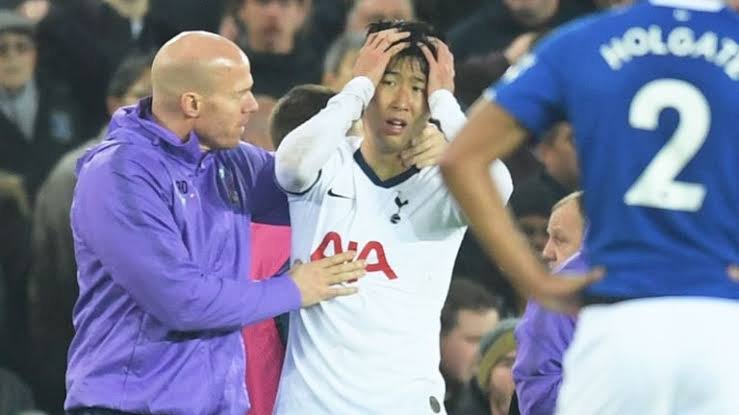 Son Heung-min was left in tears after his challenge resulted in Andre Gomes being injured