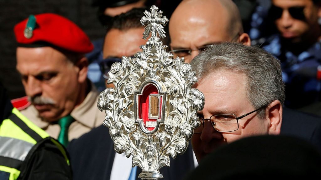 The wooden relic will be stored permanently in the West Bank
