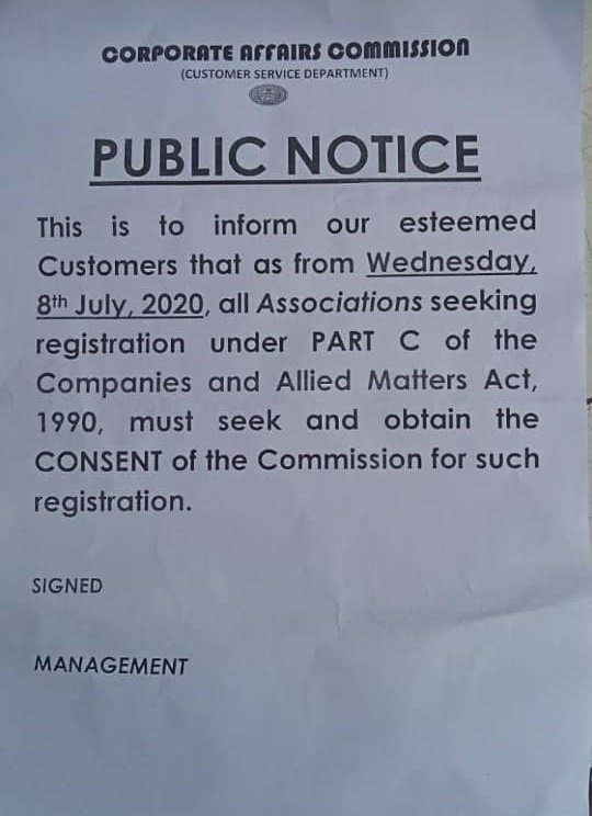 CAC Public Notice