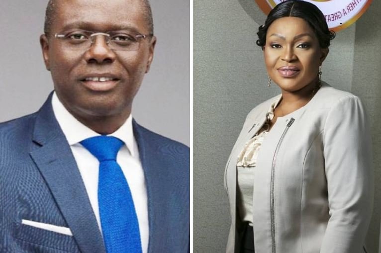 Governor Babatunde Sanwo-Olu of Lagos and Princess Folashade Adebowale