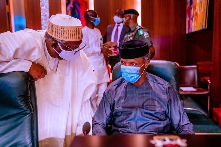 Vice President Yemi Osinbajo and Chief of Staff, Ibrahim Gambari