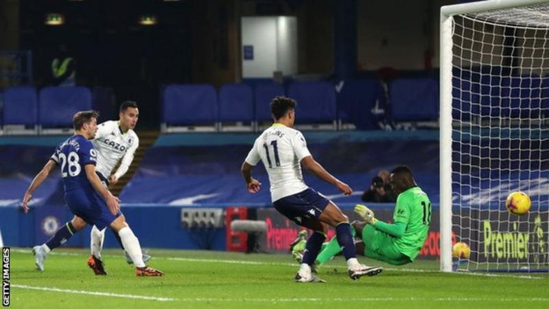 Anwar El Ghazi rescued a point for Aston Villa with a neat side-foot finish at Stamford Bridge